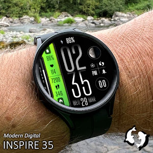 Modern Digital Watch Face IN35 Screenshot 0