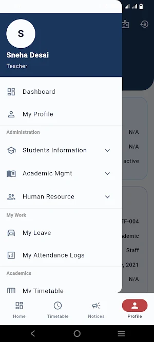 Guru Global School Staff App Screenshot 2