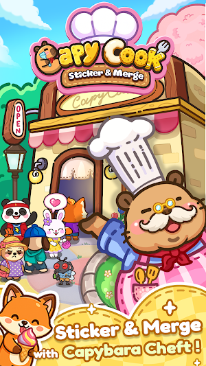 Capy Cook: Stickers & Merge Screenshot 0