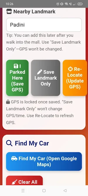 Smart Parking Helper停车记忆软件 Screenshot 1