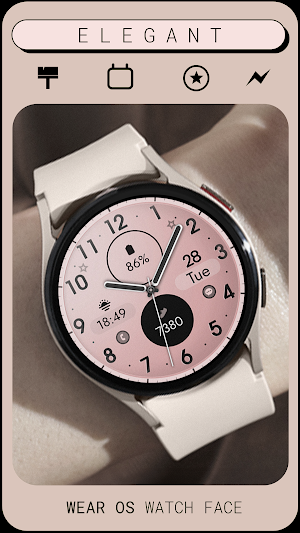 Elegant Rose Gold watch face Screenshot 1