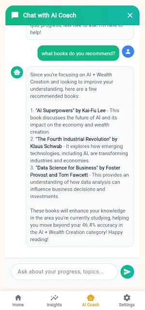 Get Rich: AI Coach & Quizzes Screenshot 1