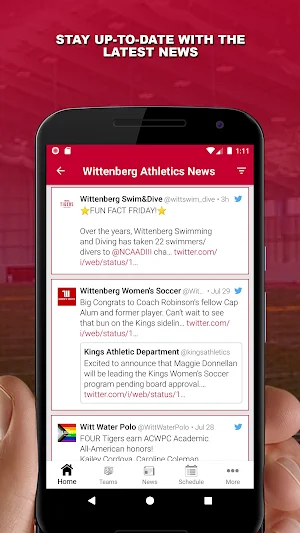 Wittenberg Athletics Screenshot 3