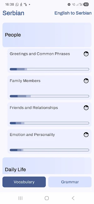 Sententia Language Input Screenshot 1