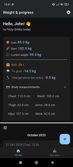 Weight Tracker: BMI & Photos Screenshot 0