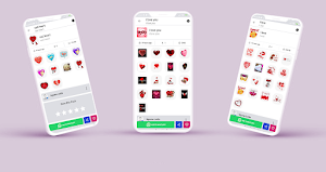WASticker hearts gif stickers Screenshot 1