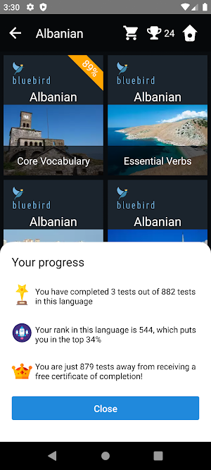Albanian Language Tests Screenshot 2