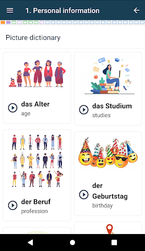 German vocabulary part 1 Screenshot 1