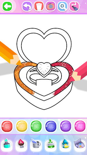 Love Romantic coloring Game Screenshot 2