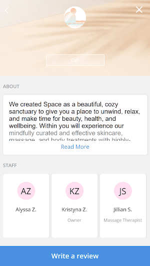Space Spa and Wellness Screenshot 1