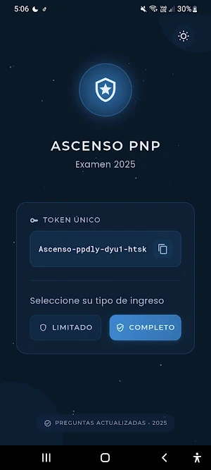Ascenso PNP - Examen 2025 Screenshot 0