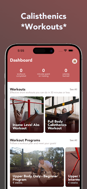 Calisthenics Workout Plan Screenshot 0