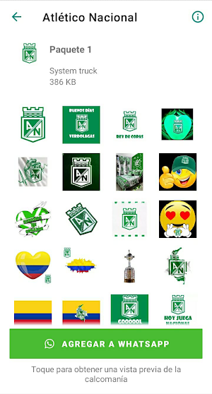 Stickers Atlético Nacional Screenshot 0