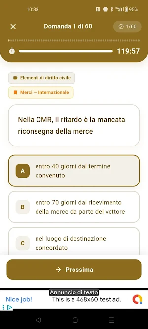 Quiz Gestore Trasporti Screenshot 1