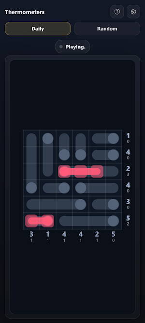 Thermometers - Logic Puzzle Screenshot 1