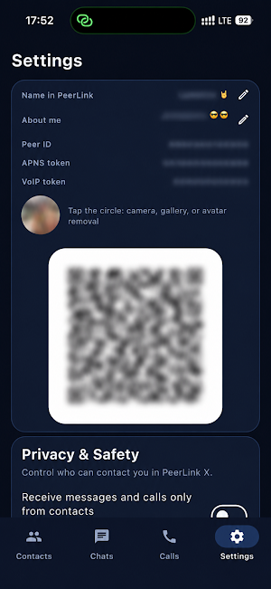 PeerLink X: Private Messenger Screenshot 2