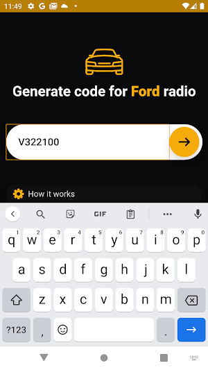 Ford Radio Code Calculator Screenshot 1
