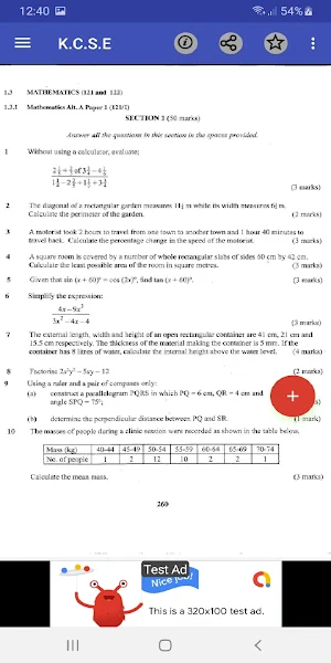 Kcse 2011: past papers. Screenshot 1