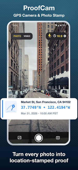 GPS Timestamp Camera: ProofCam Screenshot 0