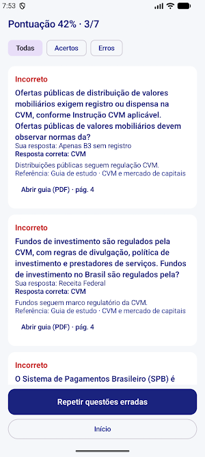 CEA ANBIMA Simulado Questões Screenshot 2