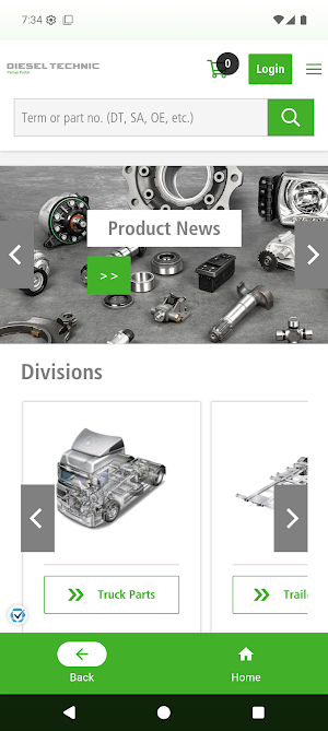 Diesel Technic Partner Portal Screenshot 2