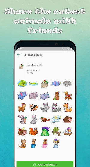 Cute Animals - WAStickerApps Screenshot 0