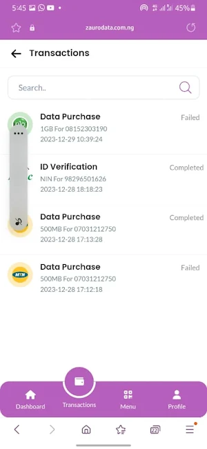 Zaurodata Screenshot 1