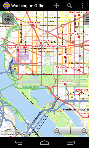Washington Offline City Map Screenshot 1