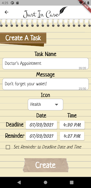 Just In Case Screenshot 2