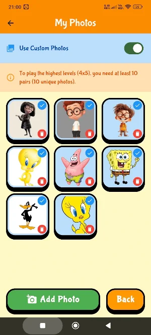 Memory Game with Your Photos Screenshot 3