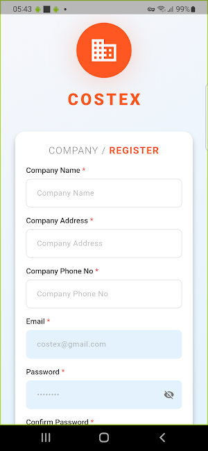 Costex App Screenshot 2
