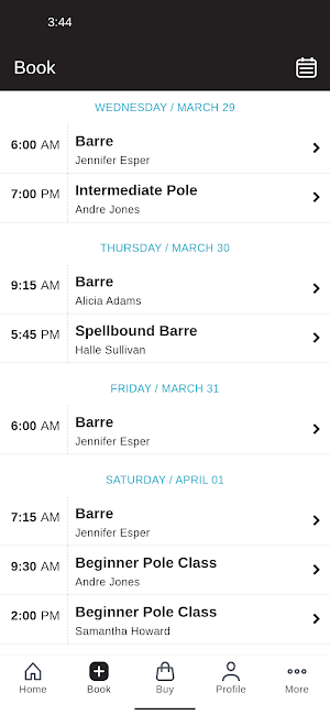 Liege Barre and Pole Fitness Screenshot 1