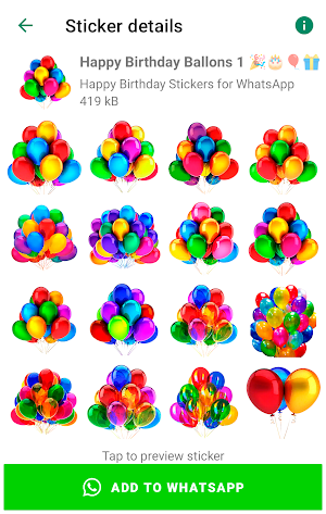 Happy Birthday Stickers Screenshot 2
