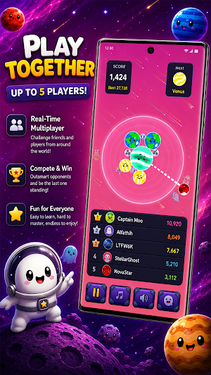 Kosmomo: Planet Merge Puzzle Screenshot 2