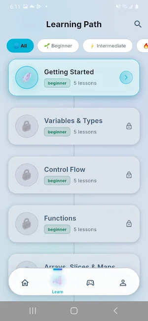 Learn Golang Go Tutorial Screenshot 0