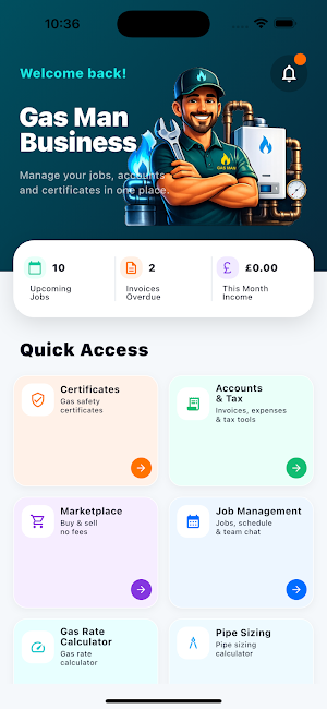 Gas man business manager Screenshot 0
