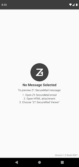 Z1 SecureMail Viewer Screenshot 0