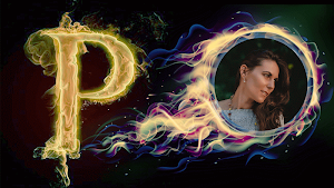 Fire Text Photo Frame Editor Screenshot 2