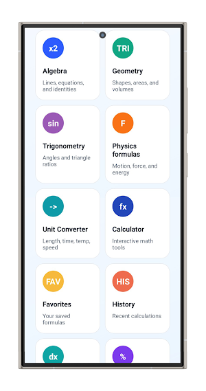 Math Formula Calculator Screenshot 0