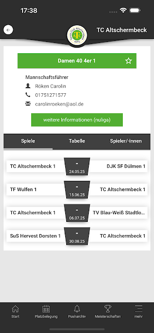 TC Altschermbeck 1970 e.V. Screenshot 2