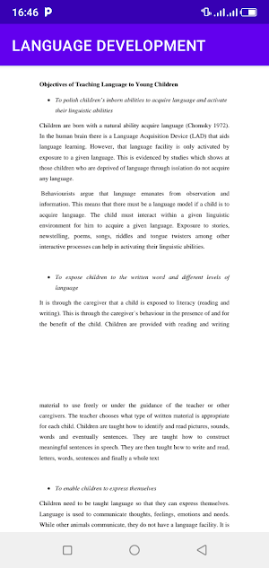 Language Development notes Screenshot 0