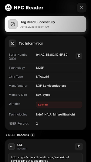 EVOLUTION NFC READER Screenshot 1