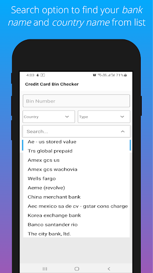 Credit Card Bin Checker Screenshot 3