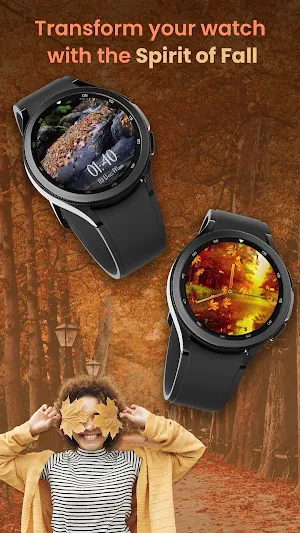 Autumn Watchface: Forest Scene Screenshot 1