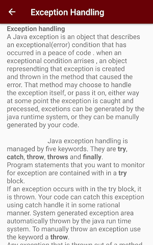 Java Tutorial - core java Screenshot 1