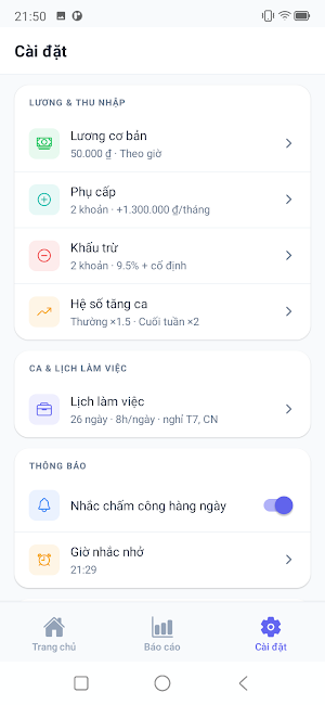 Sổ Chấm Công Screenshot 1