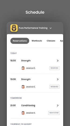 Pure Performance Training Screenshot 2