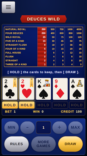 Pocket Draw: Video Poker Screenshot 1