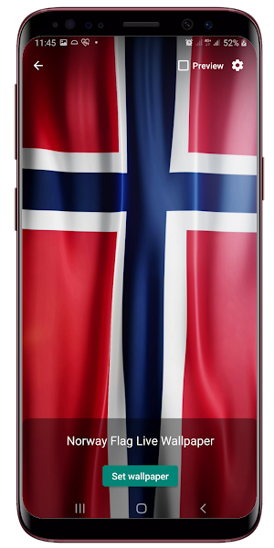 Norway Flag Live Wallpaper Screenshot 1