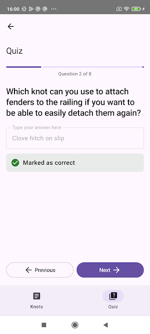 SBF Knots - Sailing knots Screenshot 2